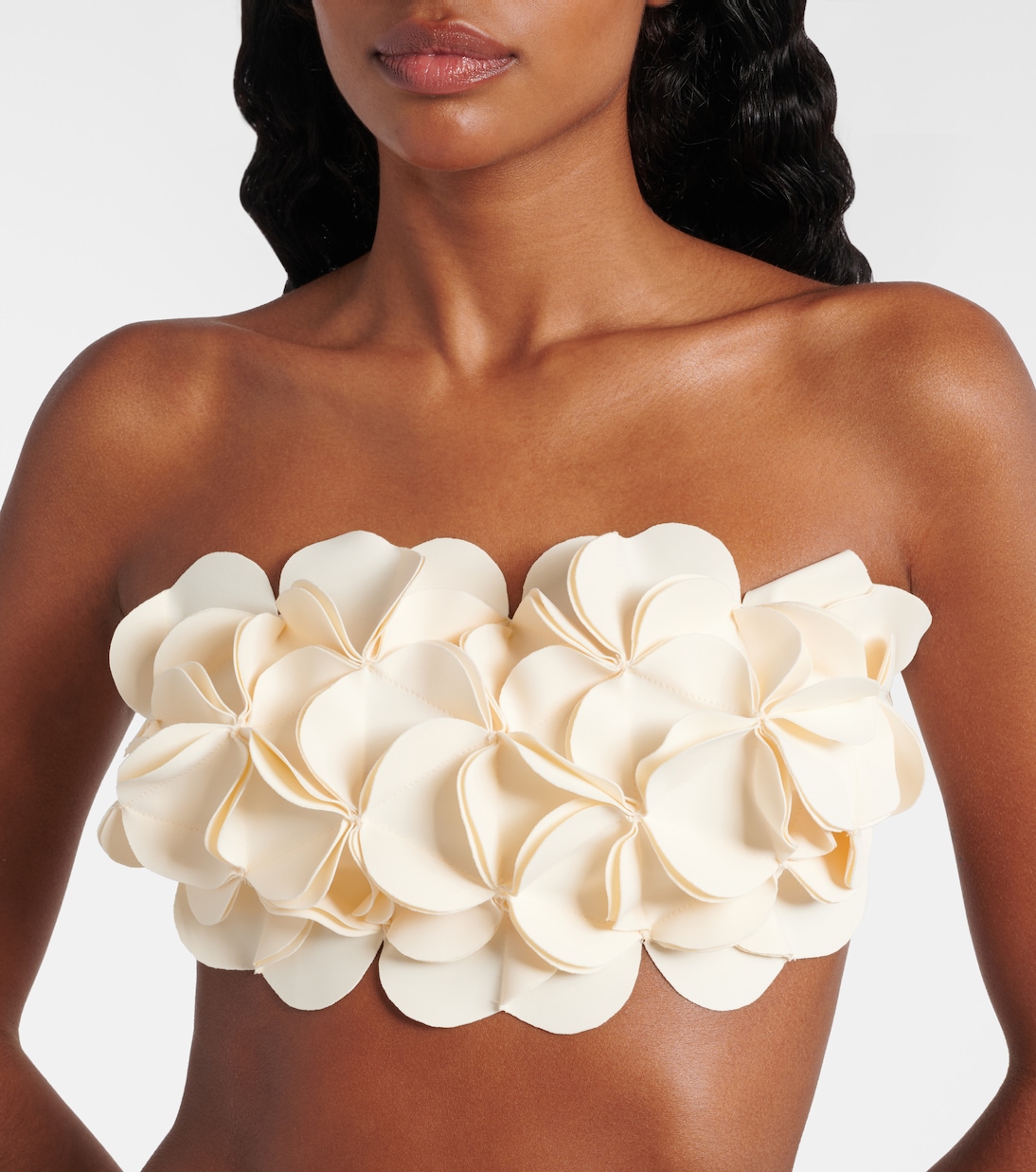 Floral bandeau bikini top  | Karla Colletto