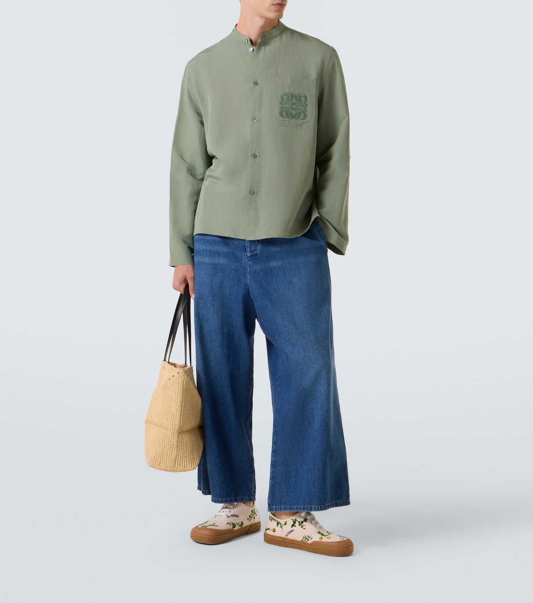 Terra Vulca embroidered canvas sneakers | Loewe
