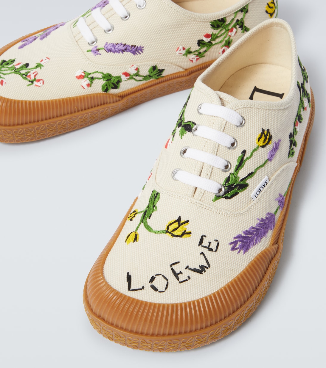 Terra Vulca embroidered canvas sneakers | Loewe