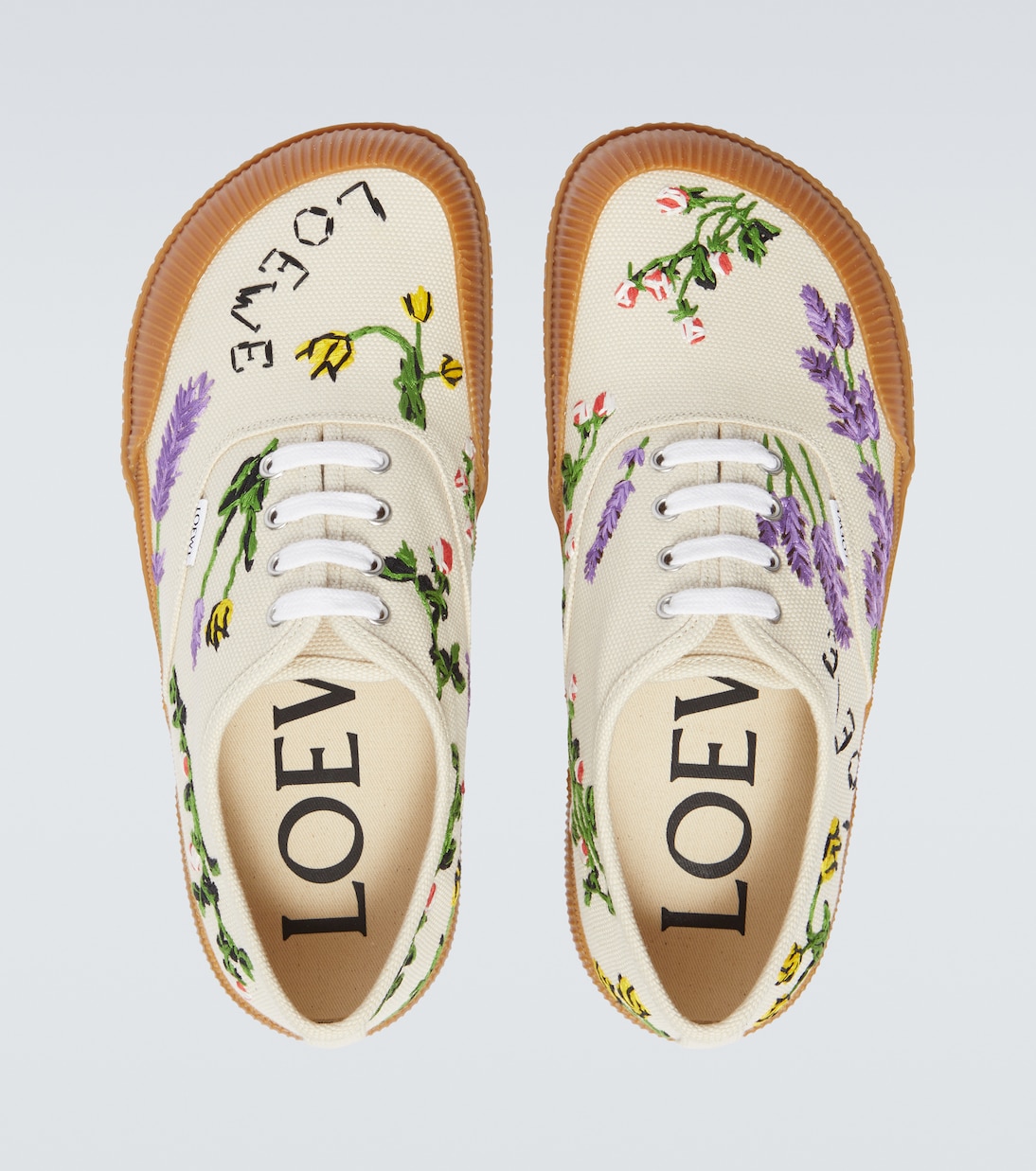 Terra Vulca embroidered canvas sneakers | Loewe
