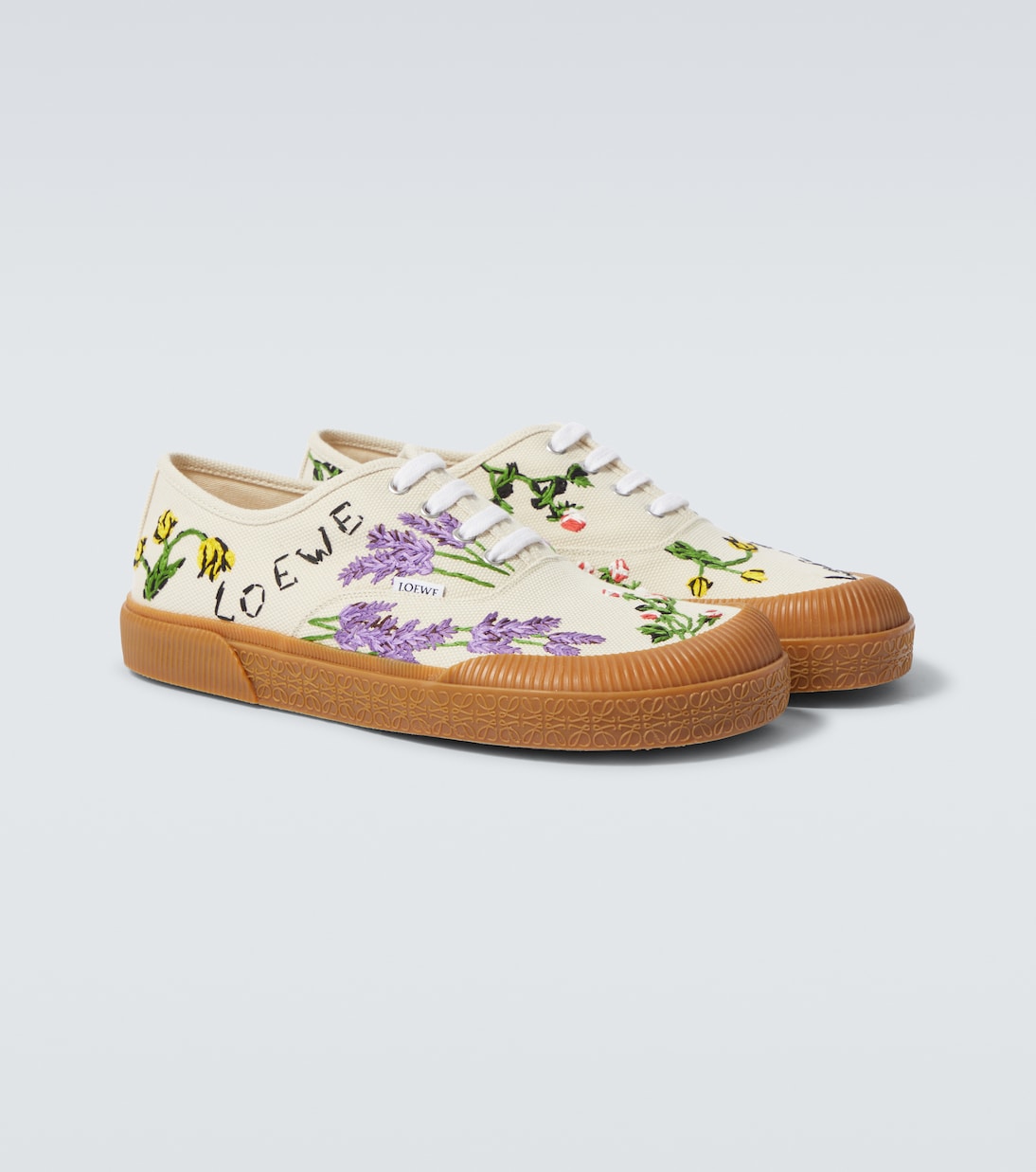 Terra Vulca embroidered canvas sneakers | Loewe