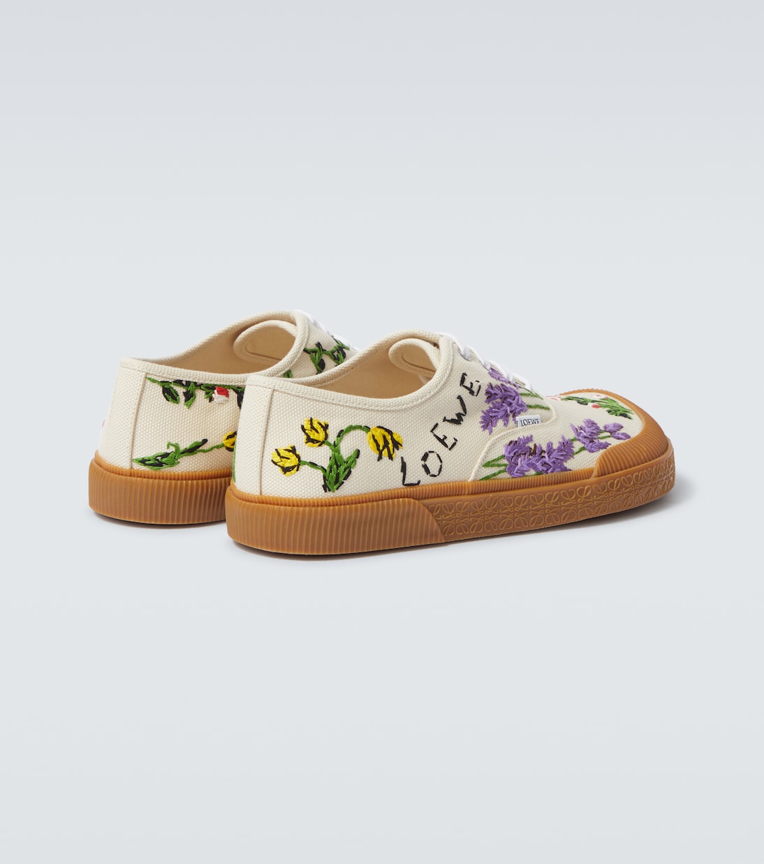 Terra Vulca embroidered canvas sneakers | Loewe