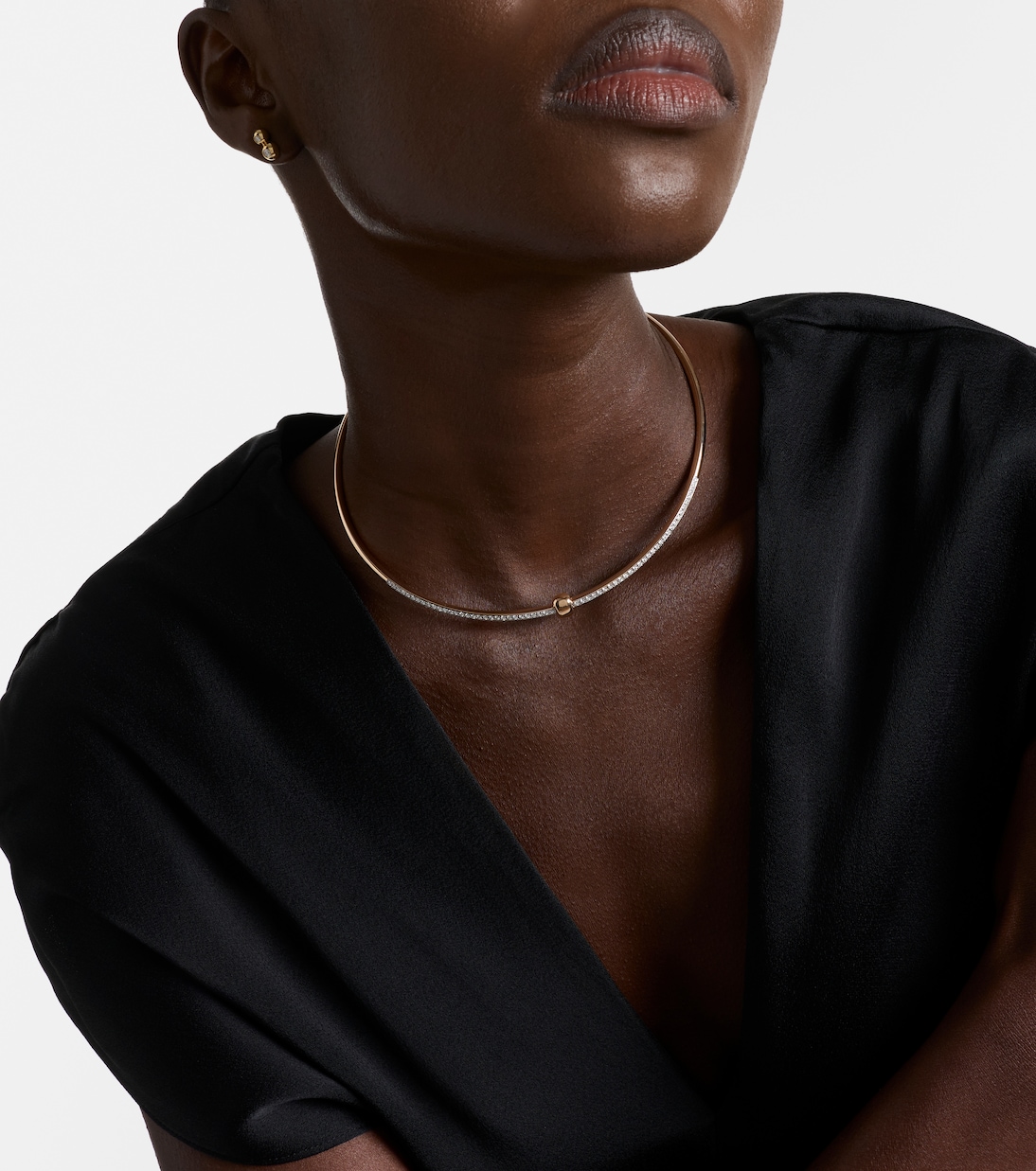 Together 18kt rose gold choker with diamonds  | Pomellato