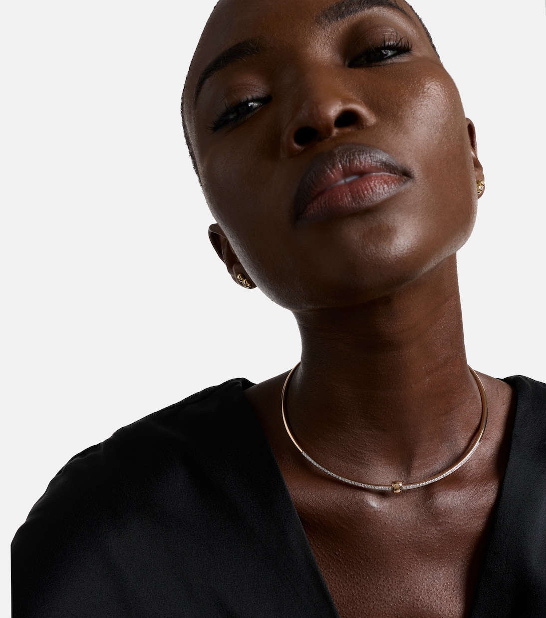 Together 18kt rose gold choker with diamonds  | Pomellato