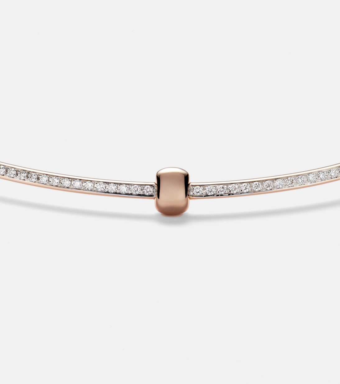 Together 18kt rose gold choker with diamonds  | Pomellato