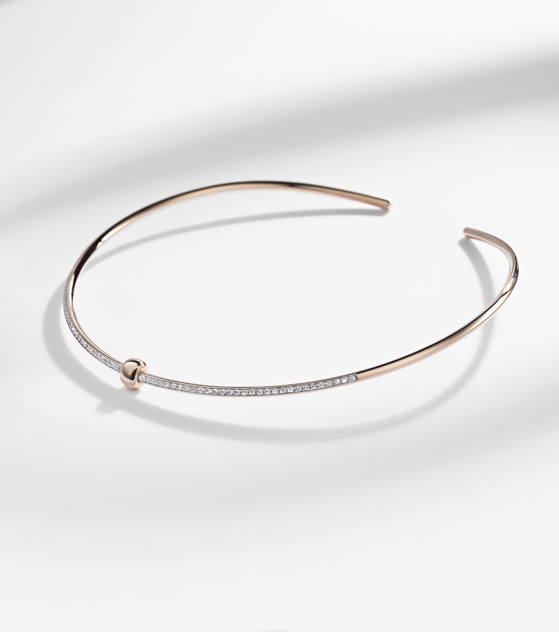 Together 18kt rose gold choker with diamonds  | Pomellato