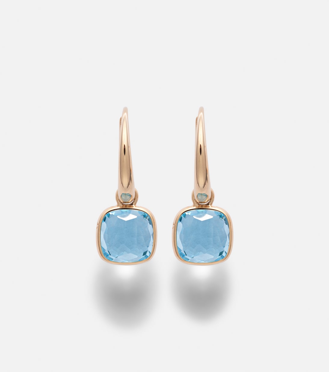 Nudo Mini 18kt rose gold earrings with topazes | Pomellato