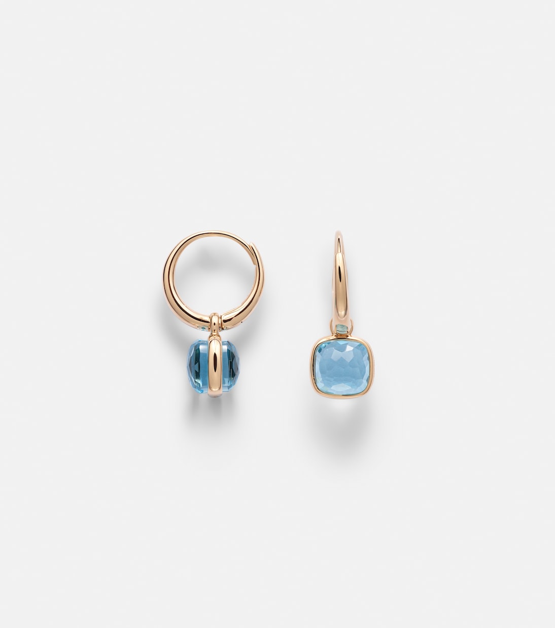 Nudo Mini 18kt rose gold earrings with topazes | Pomellato