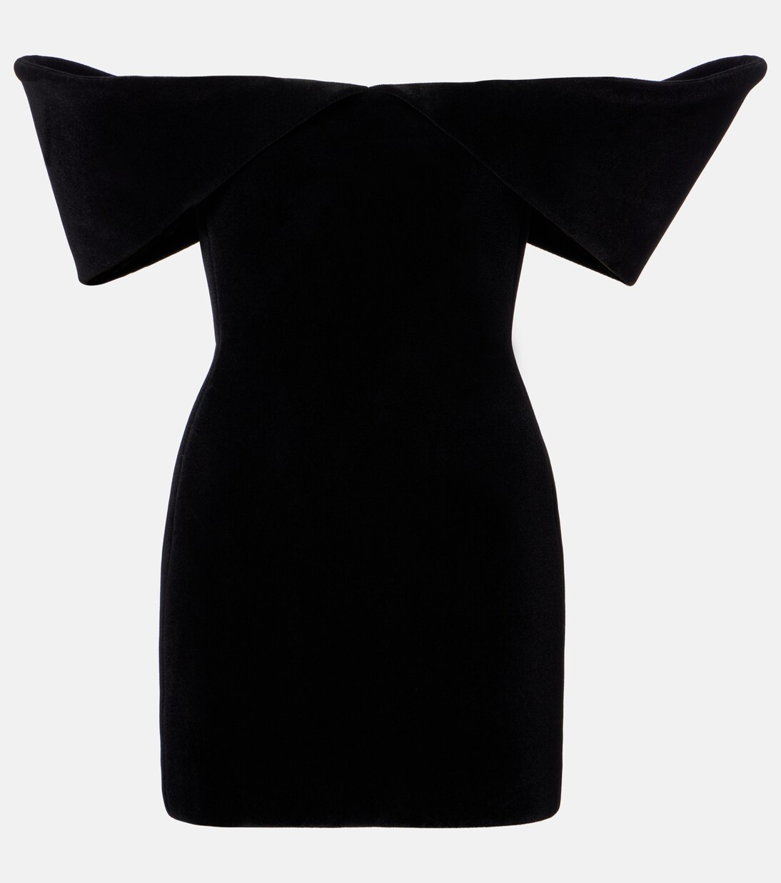 Robe à encolure bardot en velours | David Koma