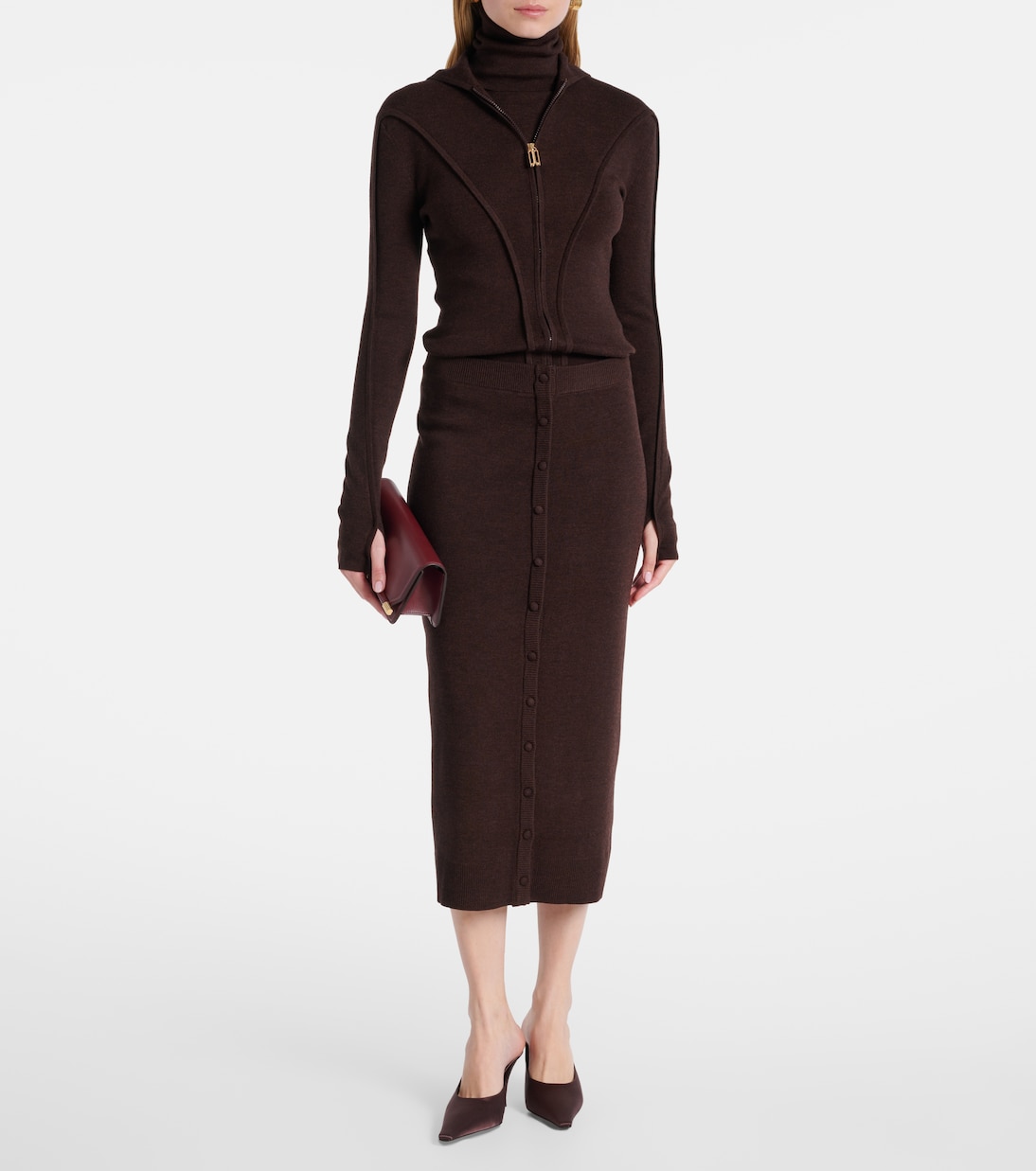 Kapuzenjacke aus einem Wollgemisch | Victoria Beckham