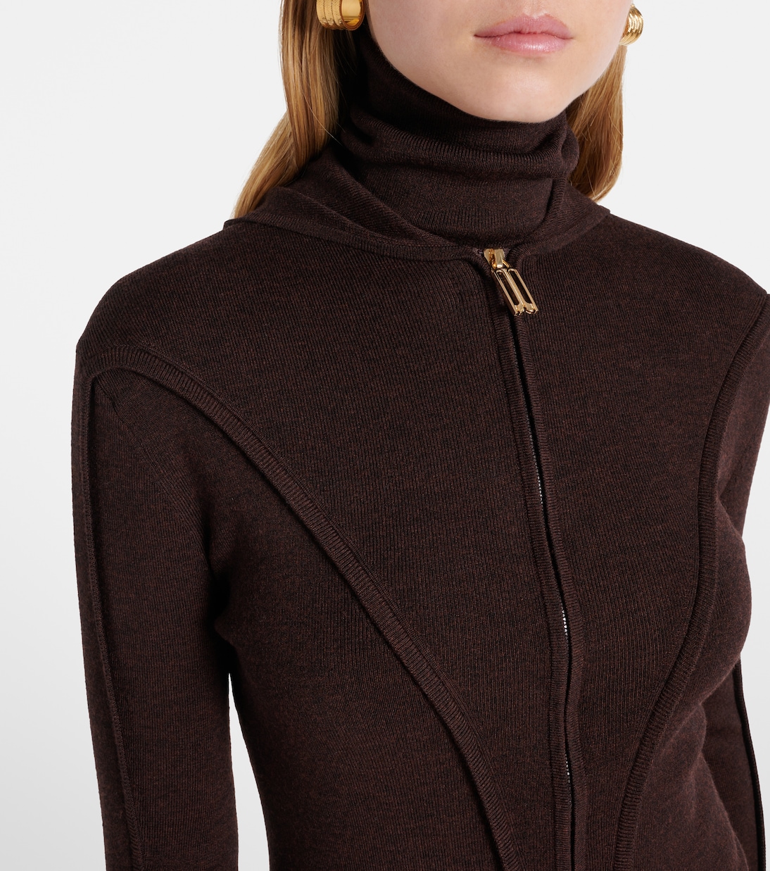 Kapuzenjacke aus einem Wollgemisch | Victoria Beckham