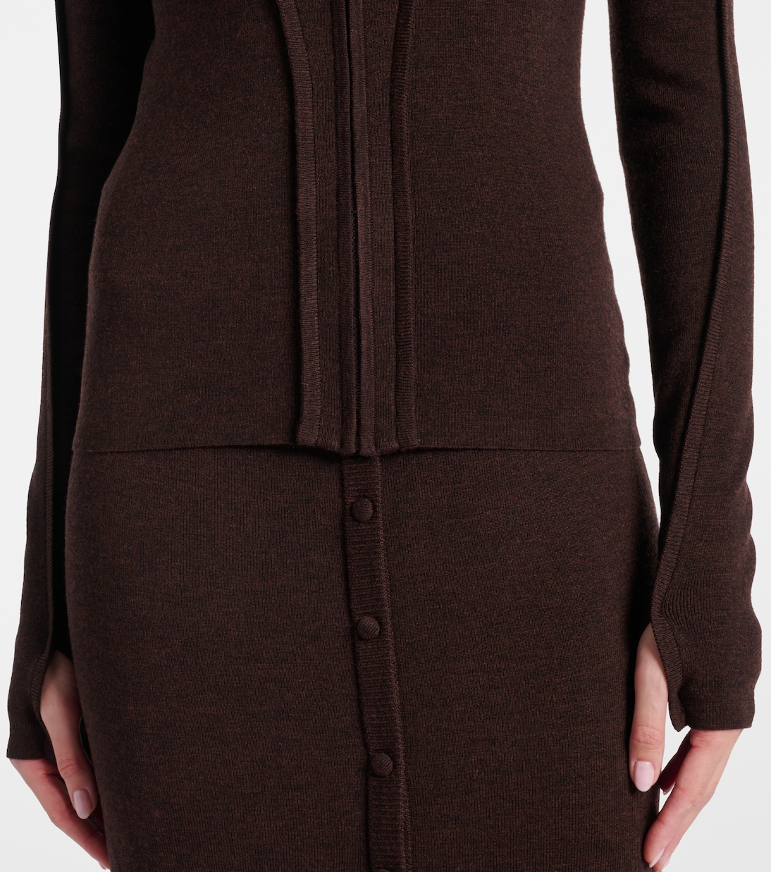 Kapuzenjacke aus einem Wollgemisch | Victoria Beckham