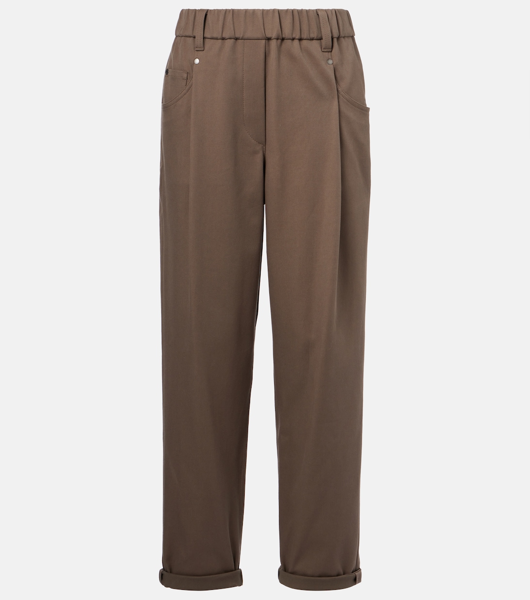 Pantalones slim en mezcla de algodón | Brunello Cucinelli