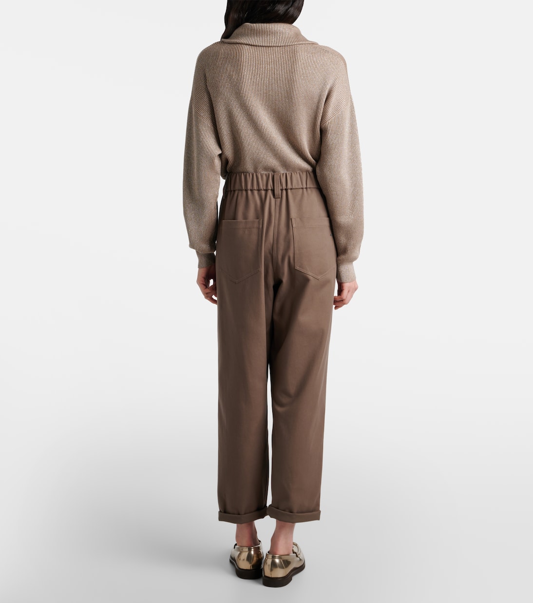 Pantalones slim en mezcla de algodón | Brunello Cucinelli