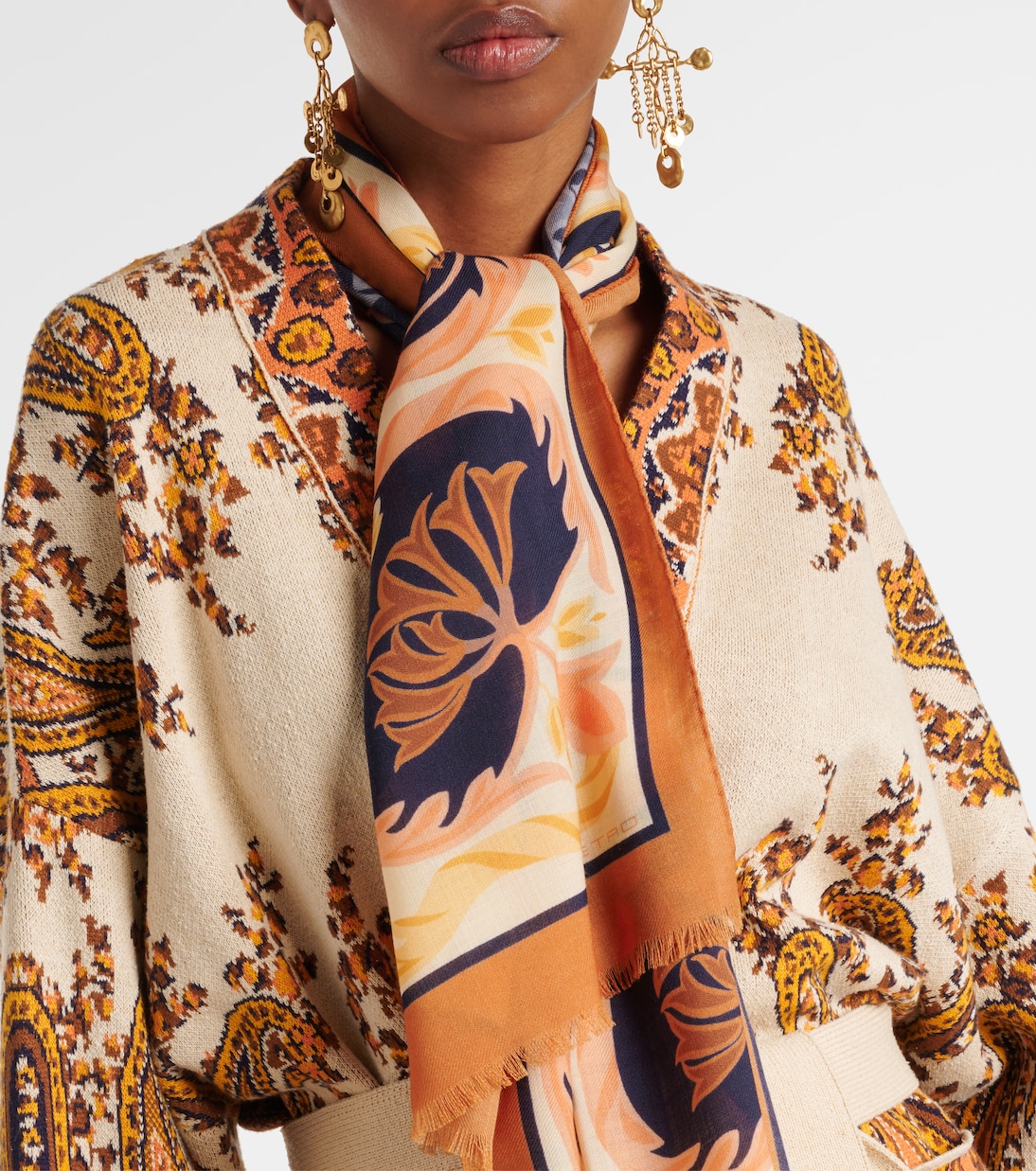 Printed wool scarf | Etro