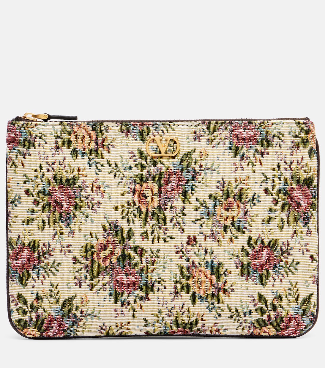 Pouch VLogo Signature de jacquard floral | Valentino Garavani