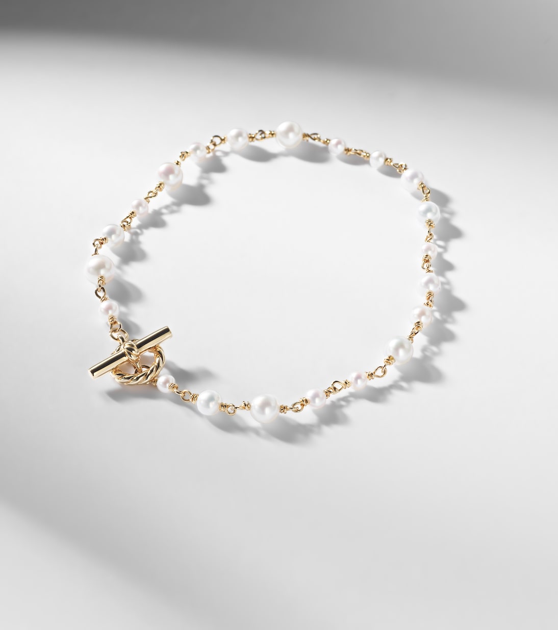 Pearl Classics 18kt gold bracelet with pearls | David Yurman