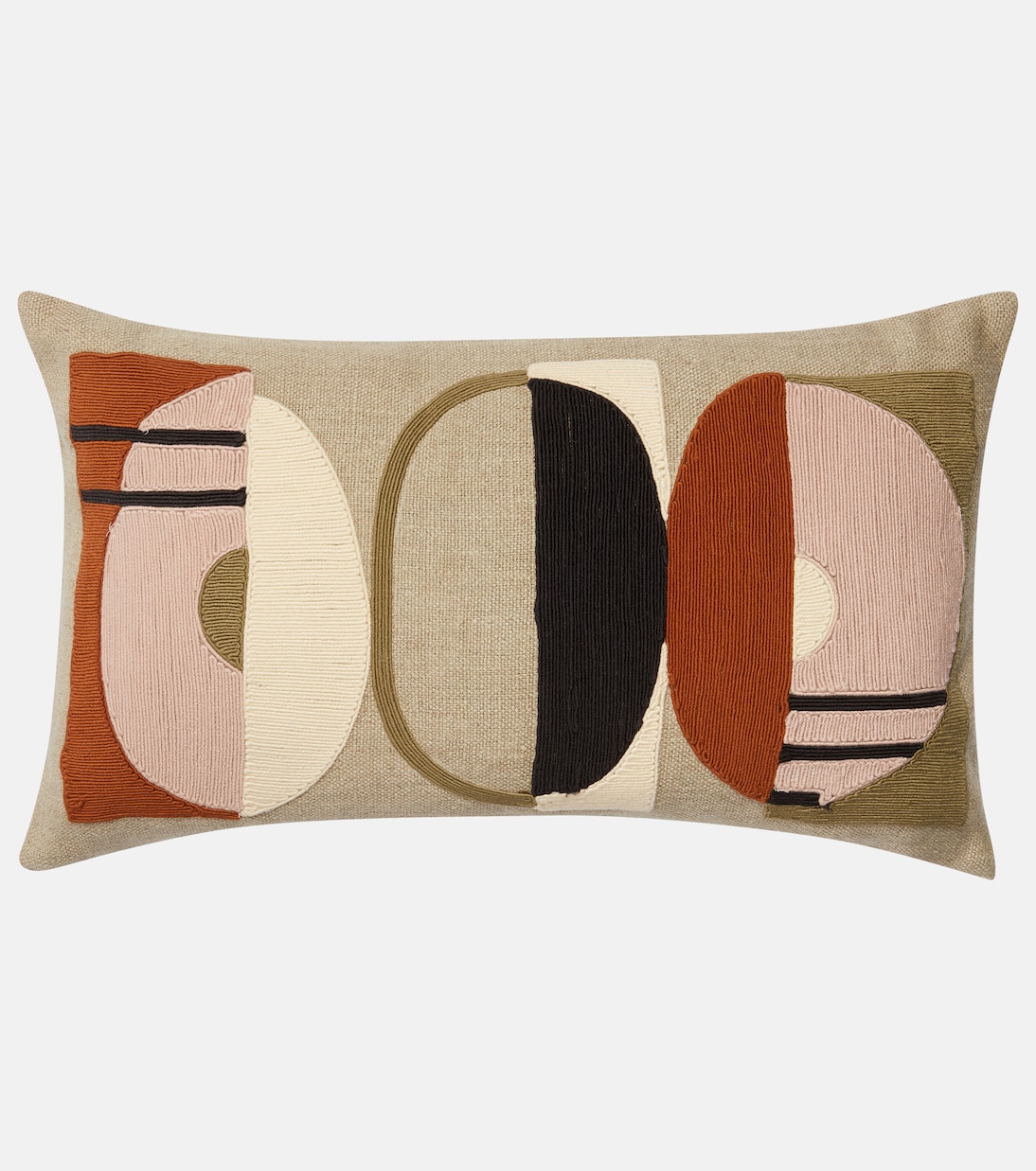 Embroidered linen cushion | Jonathan Adler