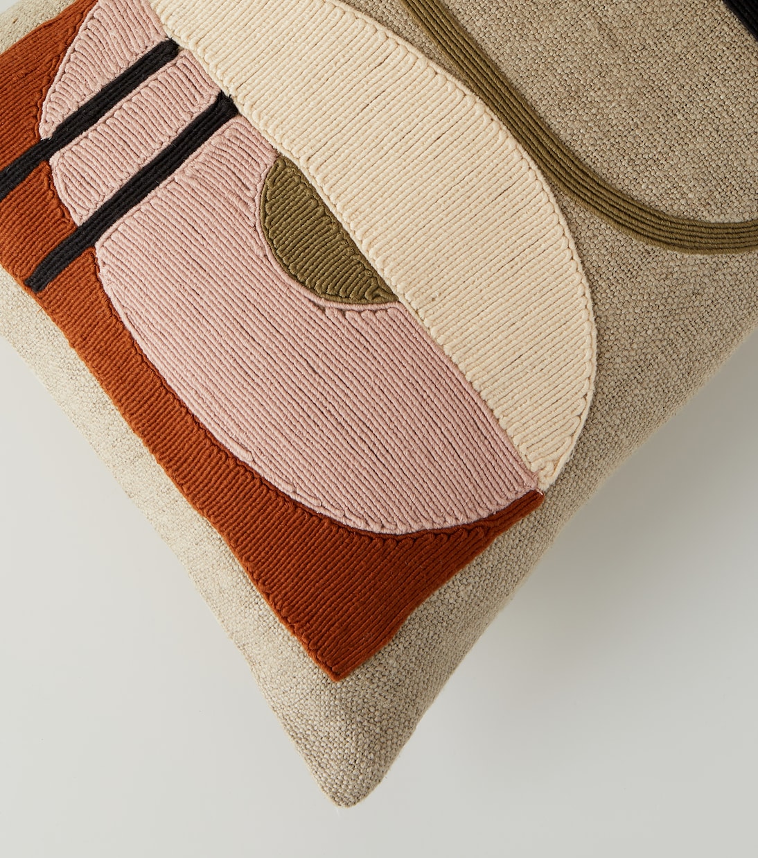 Embroidered linen cushion | Jonathan Adler