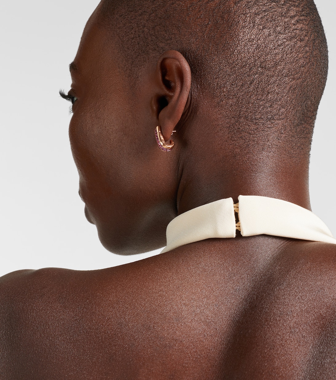 18kt rose gold earrings with sapphires | Shay Jewelry