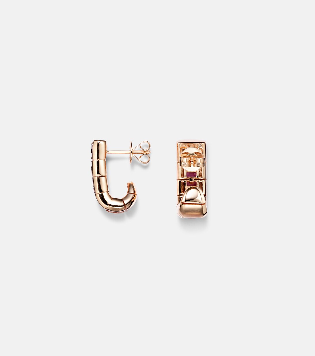 18kt rose gold earrings with sapphires | Shay Jewelry