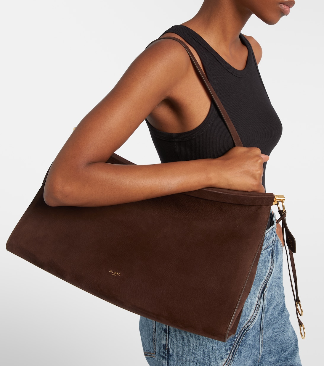 Le Click Large leather shoulder bag | Alaïa