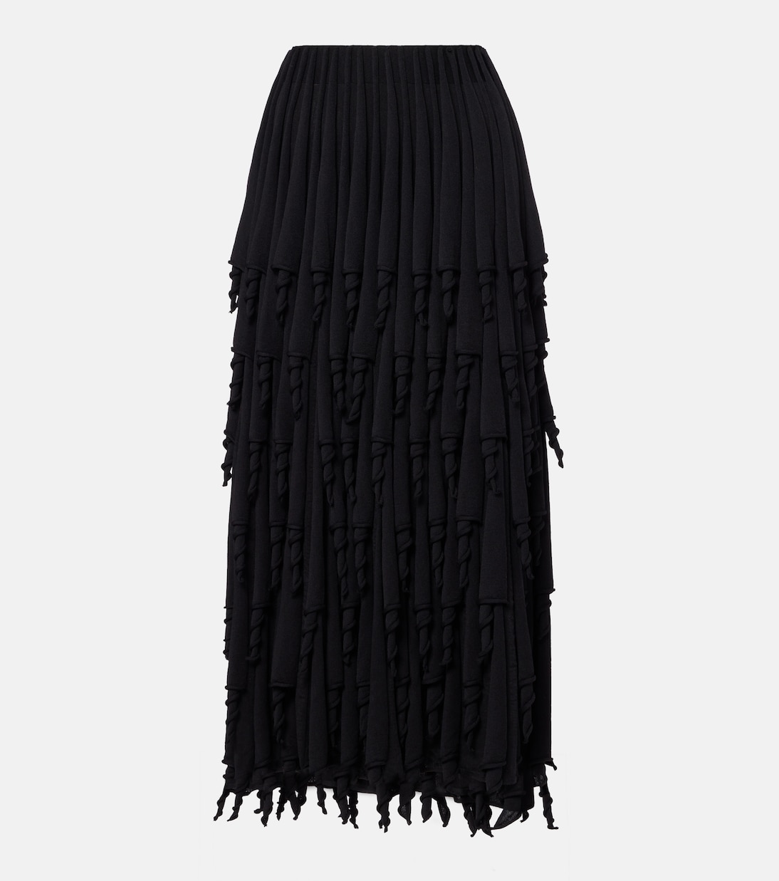 Tiered wool and silk maxi skirt | Alaïa