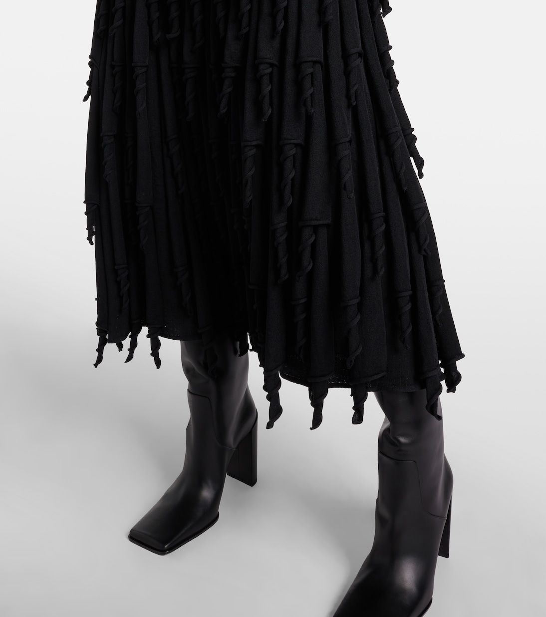 Tiered wool and silk maxi skirt | Alaïa