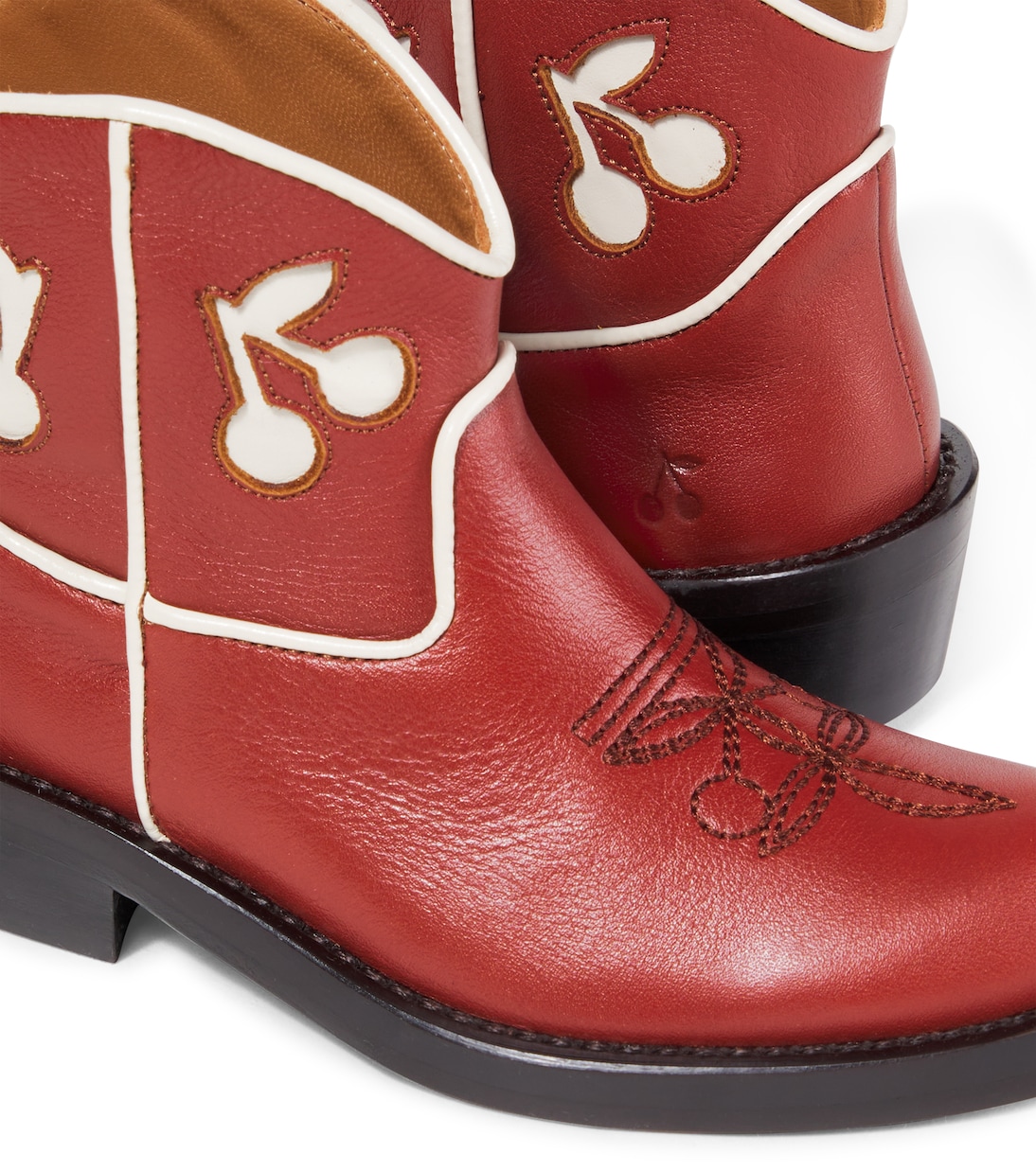 Botines de piel bordados | Bonpoint