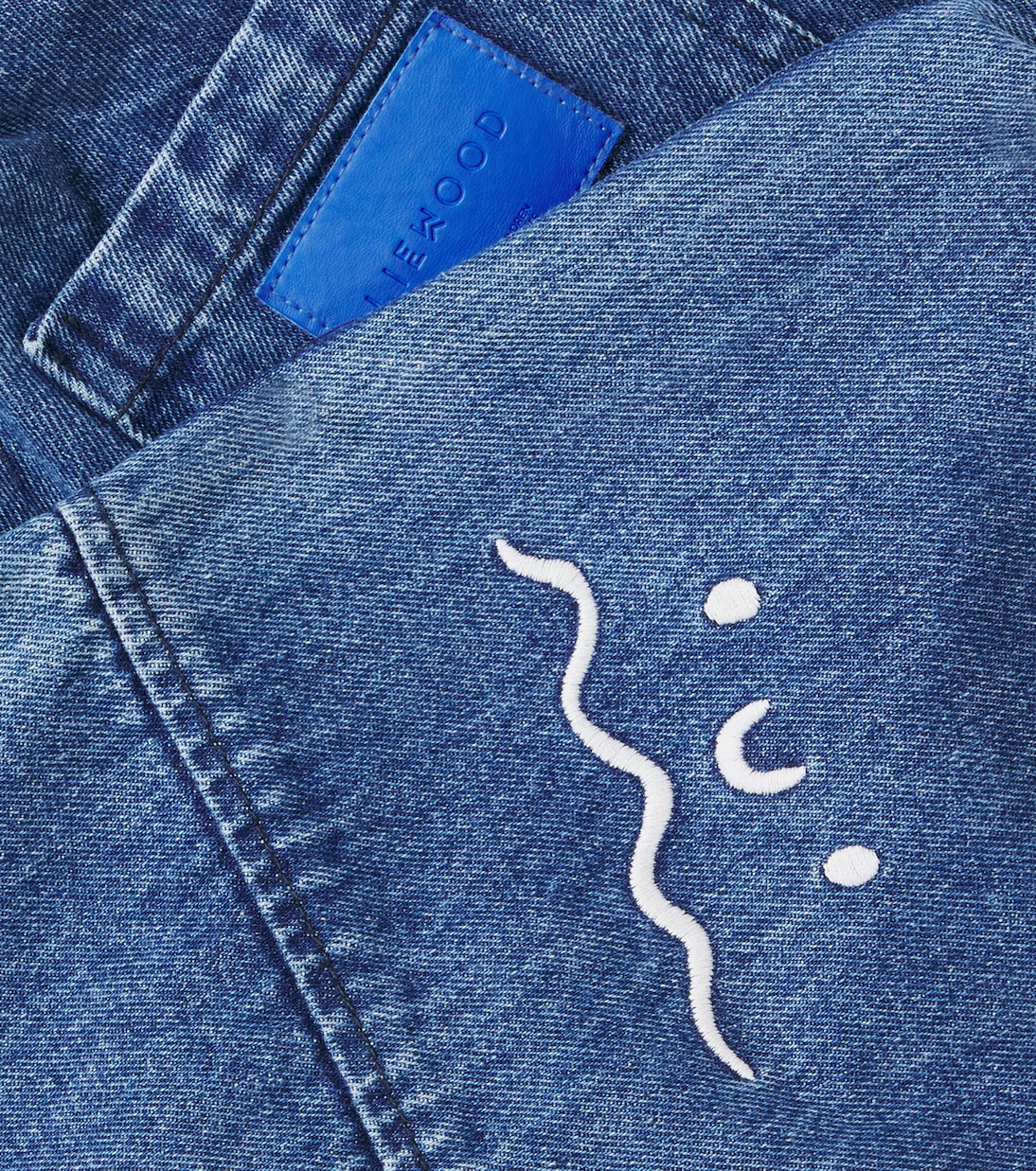 Jeans a gamba larga Cesar con ricamo | Liewood