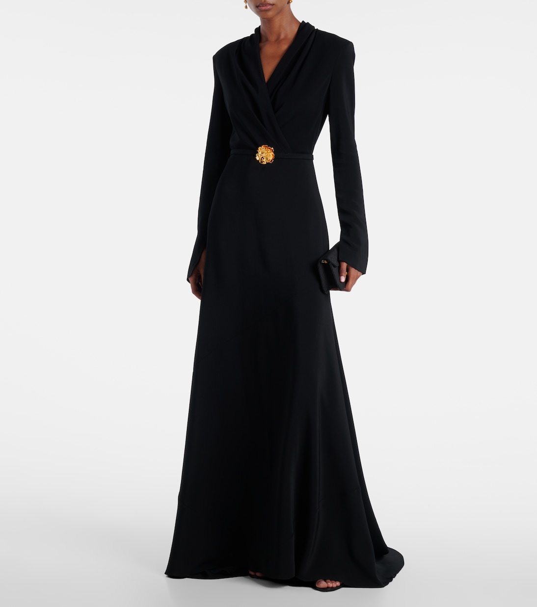 Belted cady gown | Oscar de la Renta