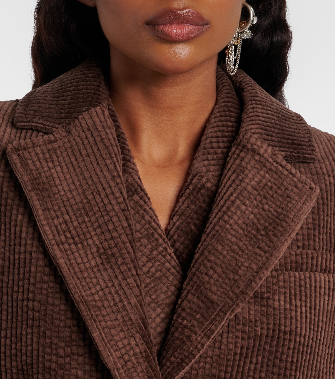 Blazer en velours côtelé de coton | Ganni