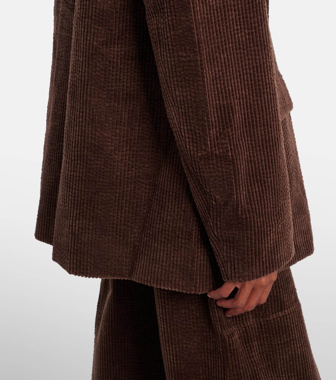 Blazer en velours côtelé de coton | Ganni