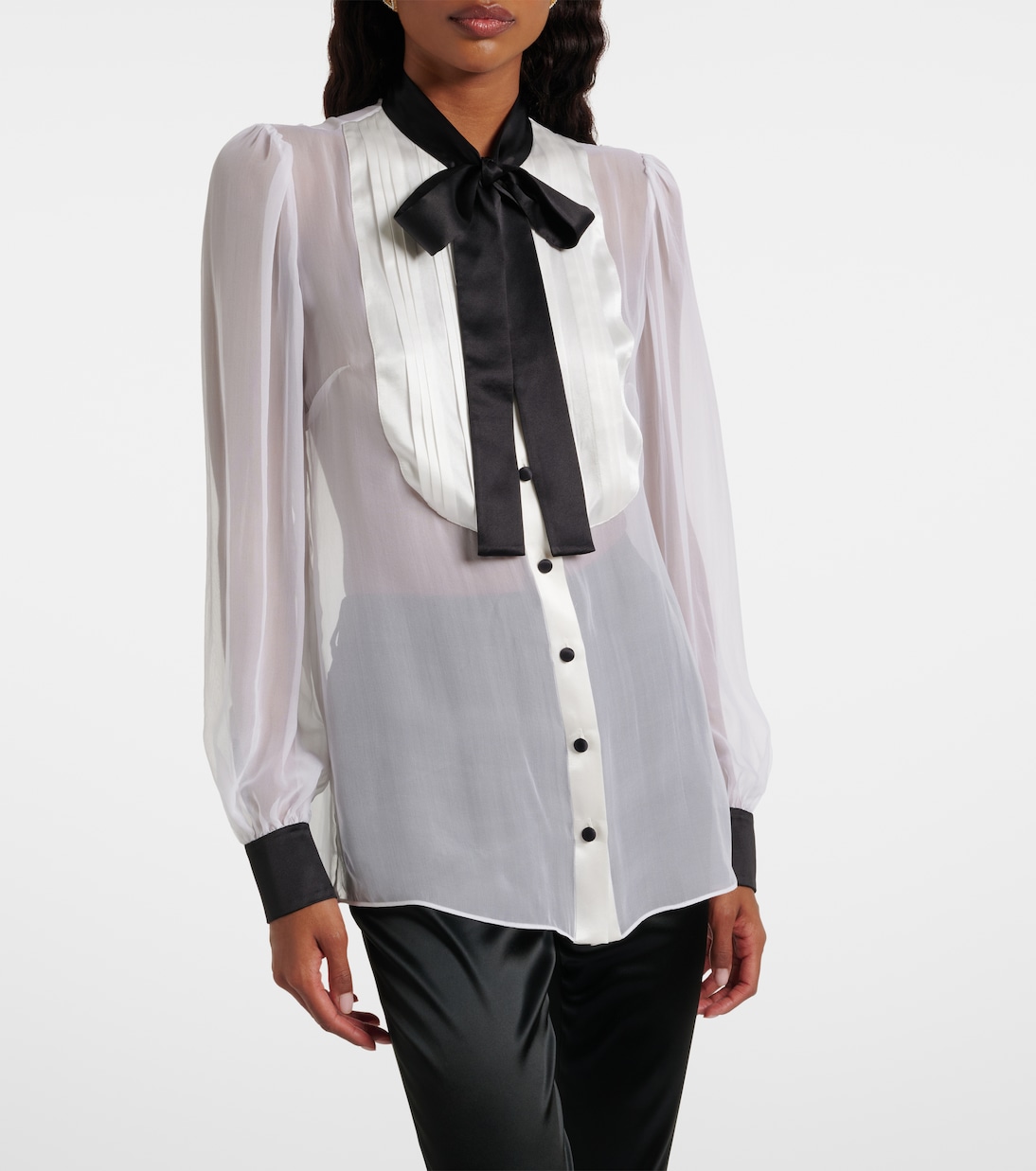Blusa de seda translúcida | Dolce&Gabbana