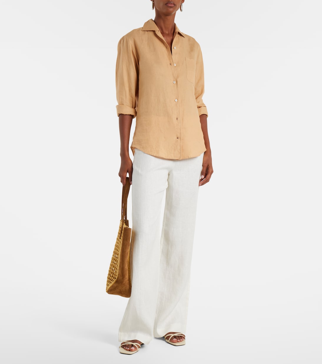 Ilride high-rise linen straight pants | Faithfull