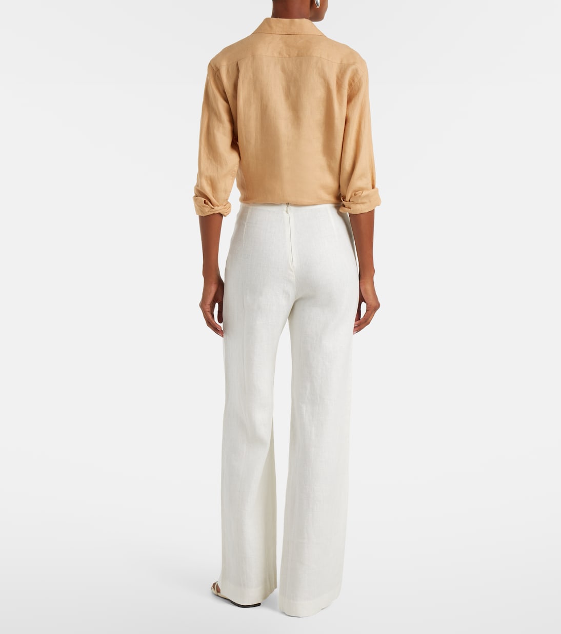 Ilride high-rise linen straight pants | Faithfull