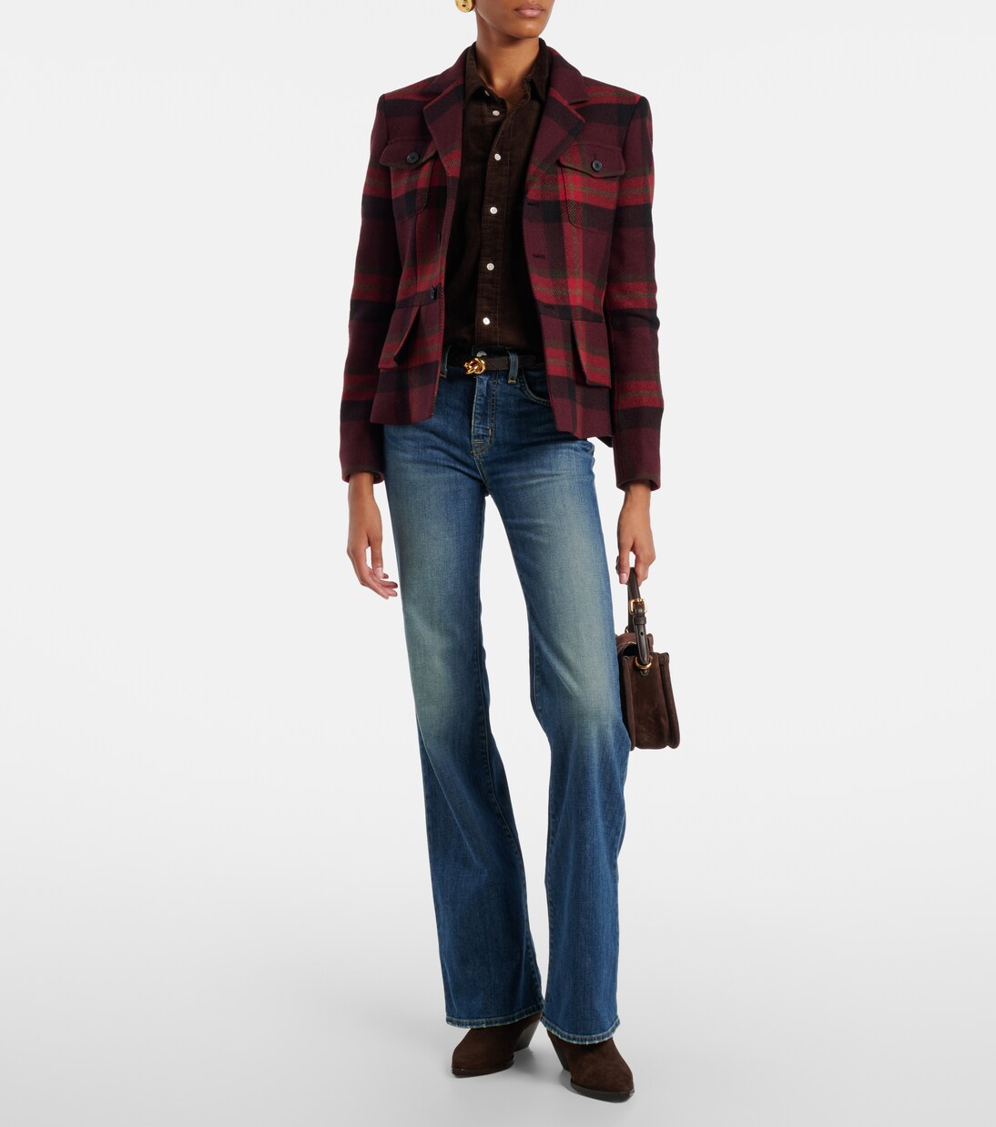 Plaid wool-blend tweed blazer | Polo Ralph Lauren