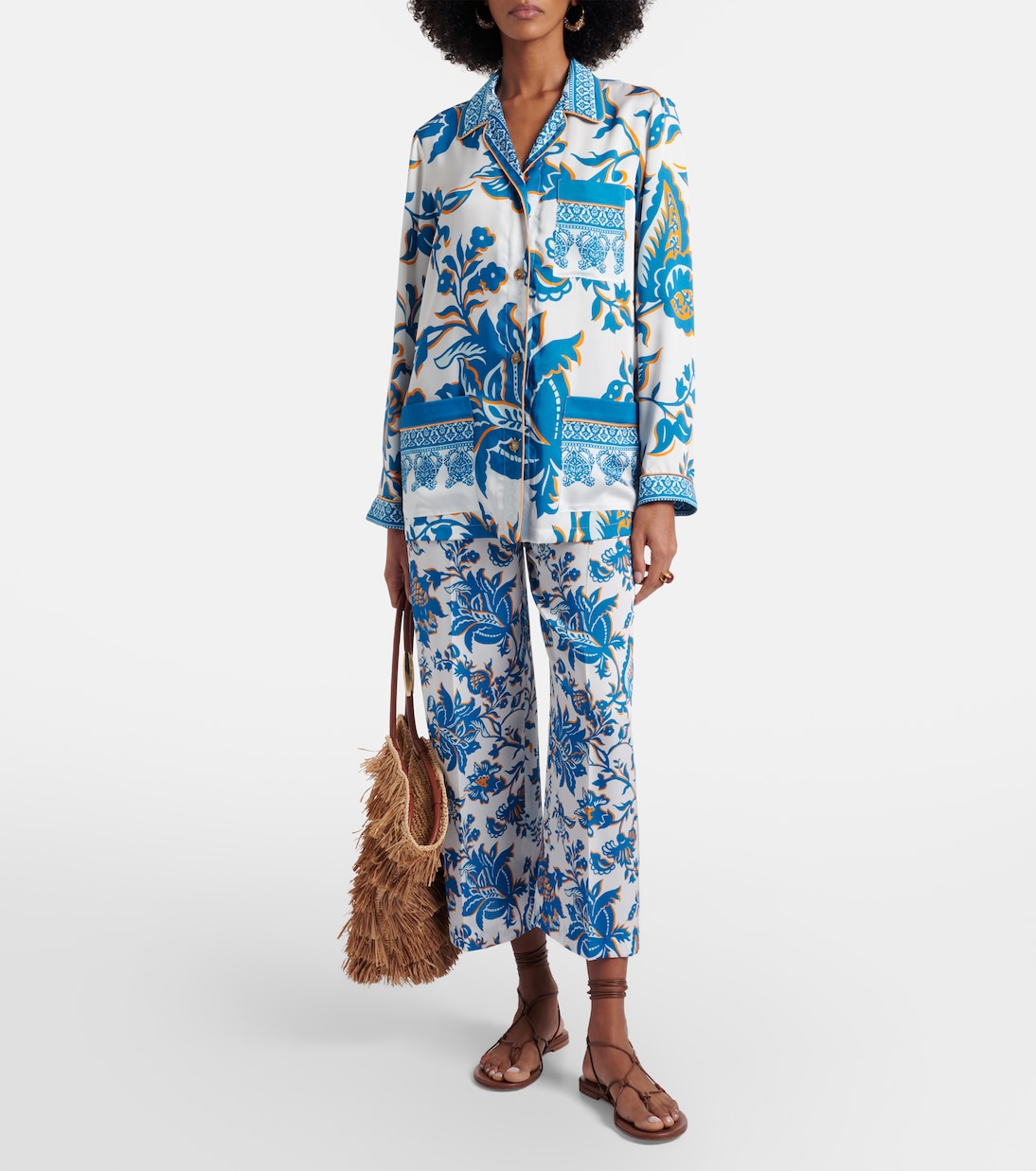 Printed crêpe-de-chine blouse | Etro