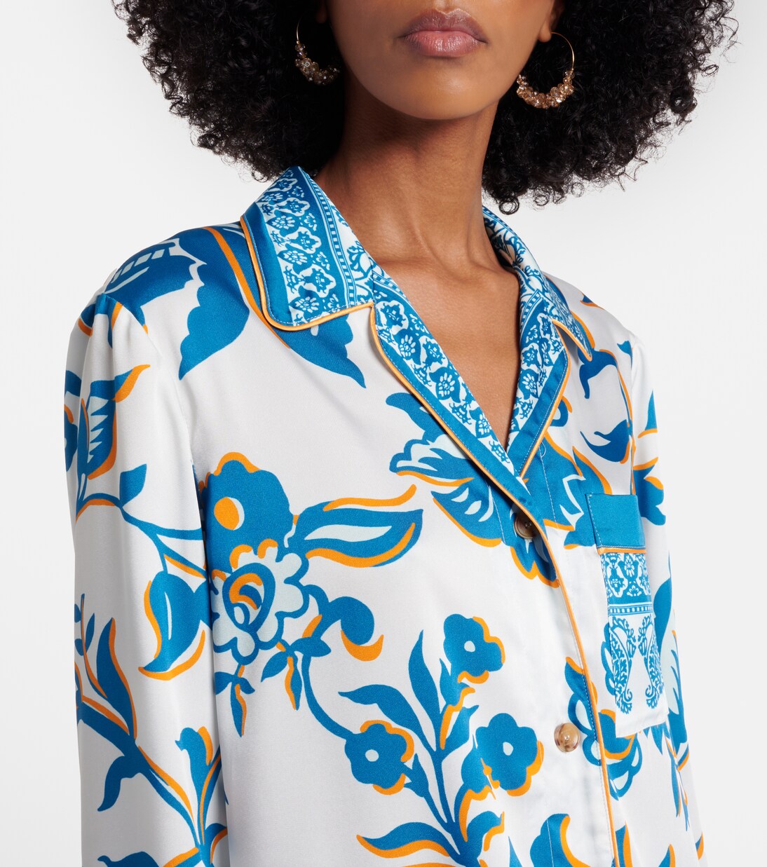 Printed crêpe-de-chine blouse | Etro