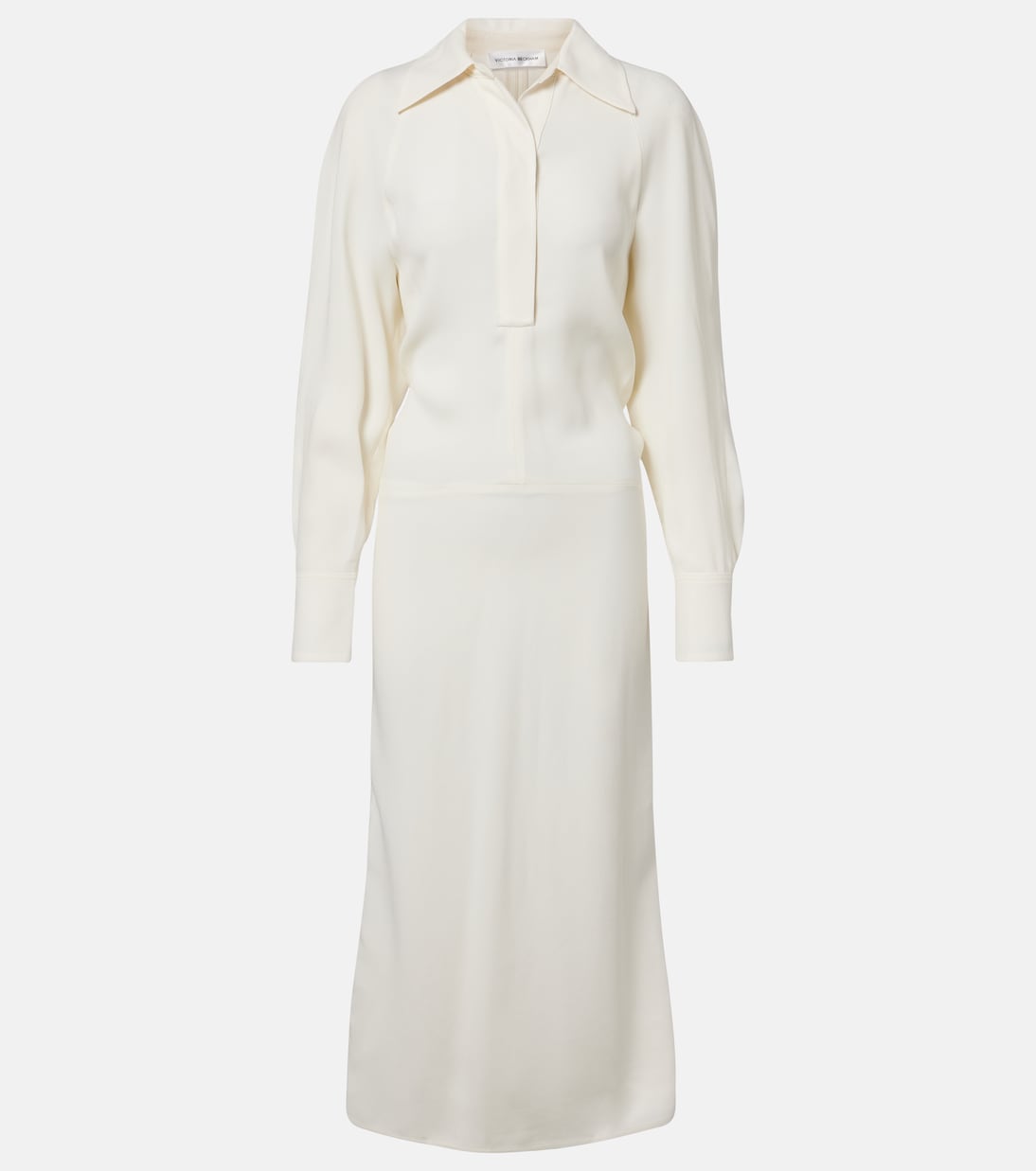 不对称卡迪面料中长连衣裙 | Victoria Beckham