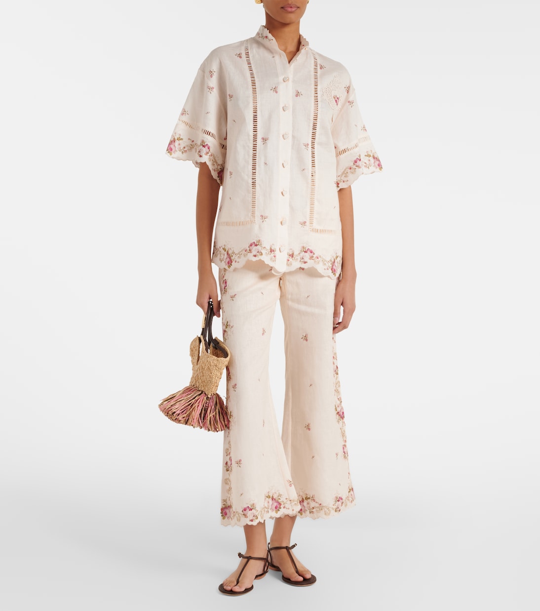 Patience floral linen shirt | Zimmermann