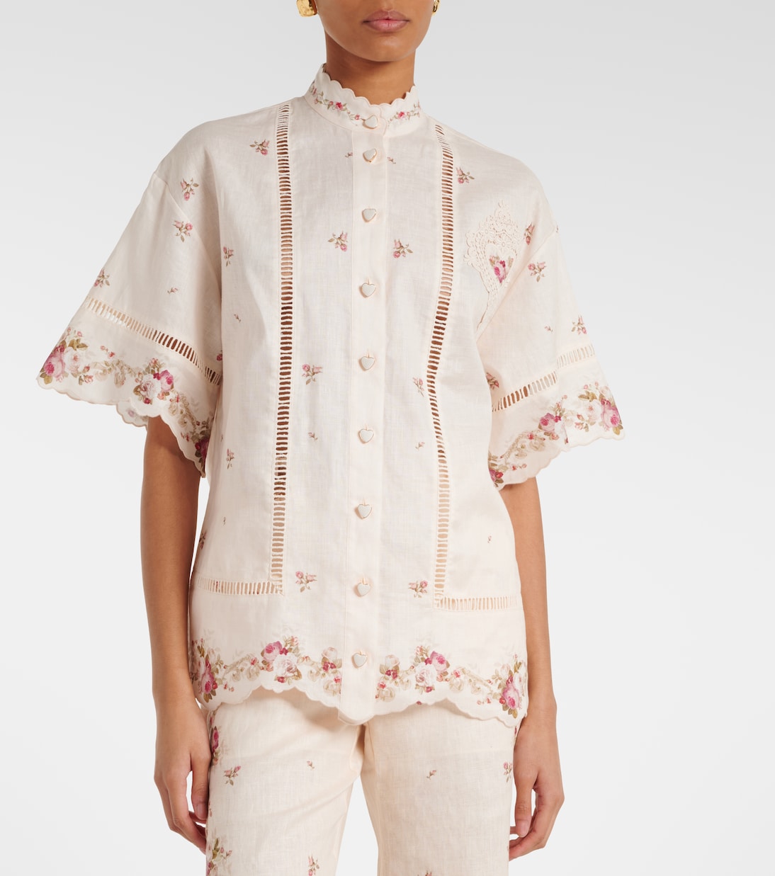Patience floral linen shirt | Zimmermann