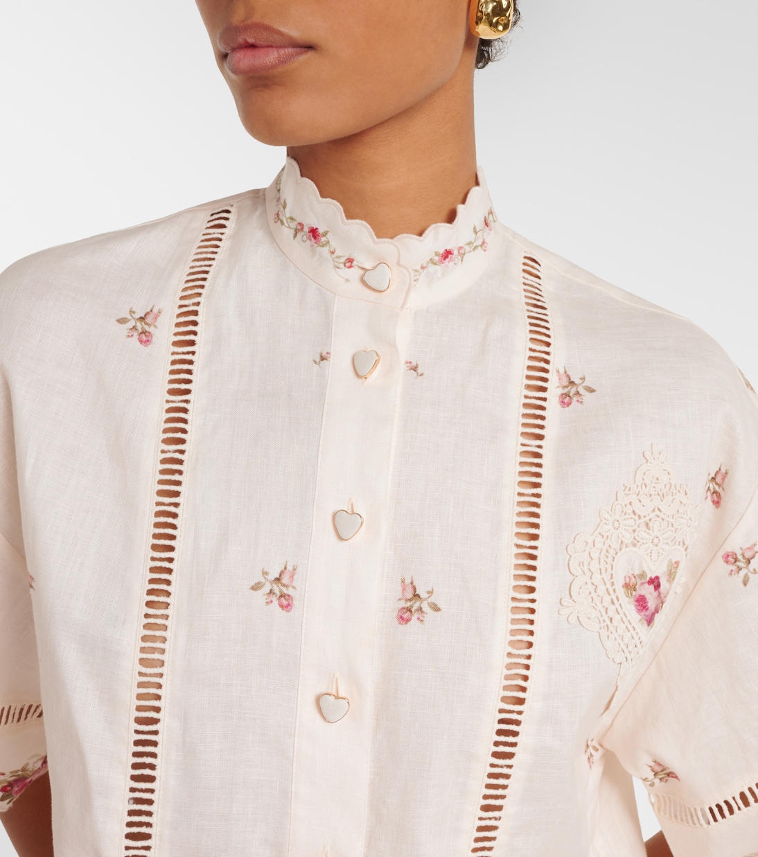 Patience floral linen shirt | Zimmermann