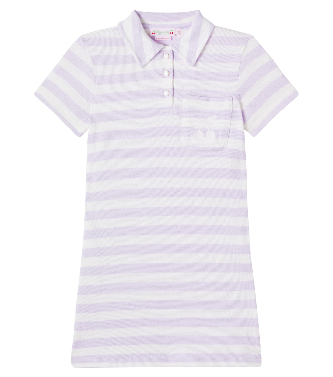 Striped cotton shirt dress | Bonpoint
