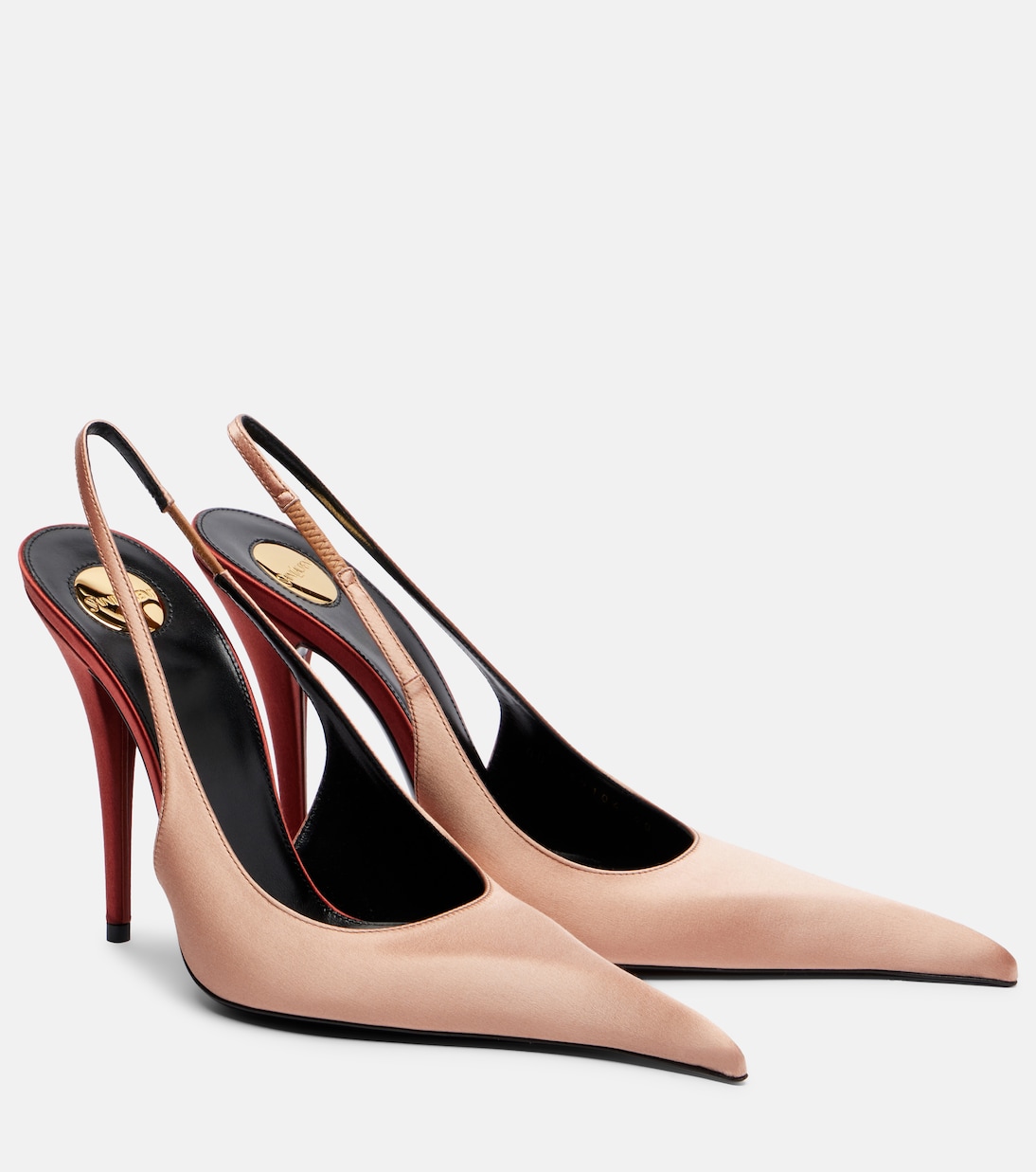 Slingback-Pumps Deroche 110 aus Satin | Saint Laurent