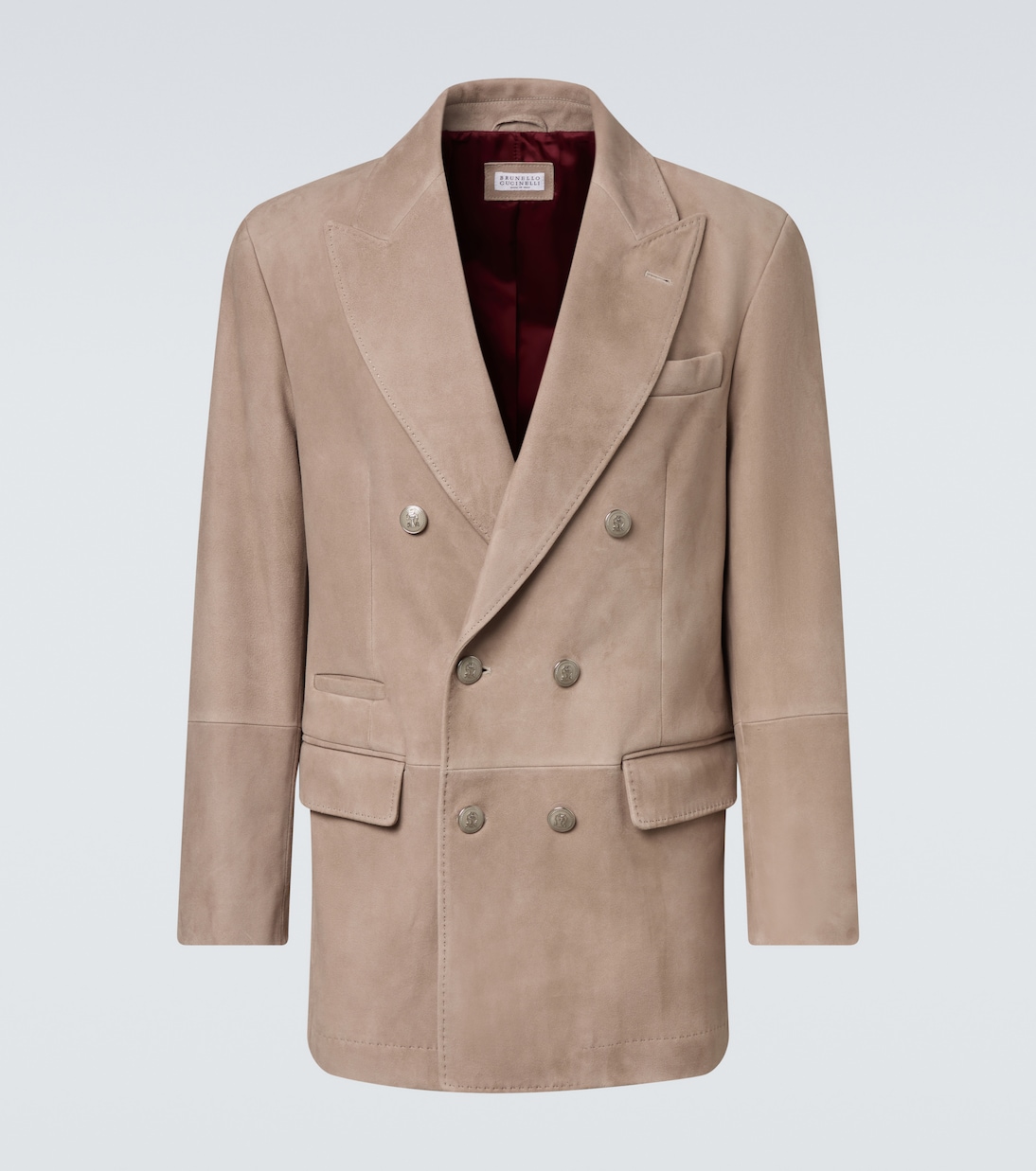 Blazer cruzado de ante | Brunello Cucinelli