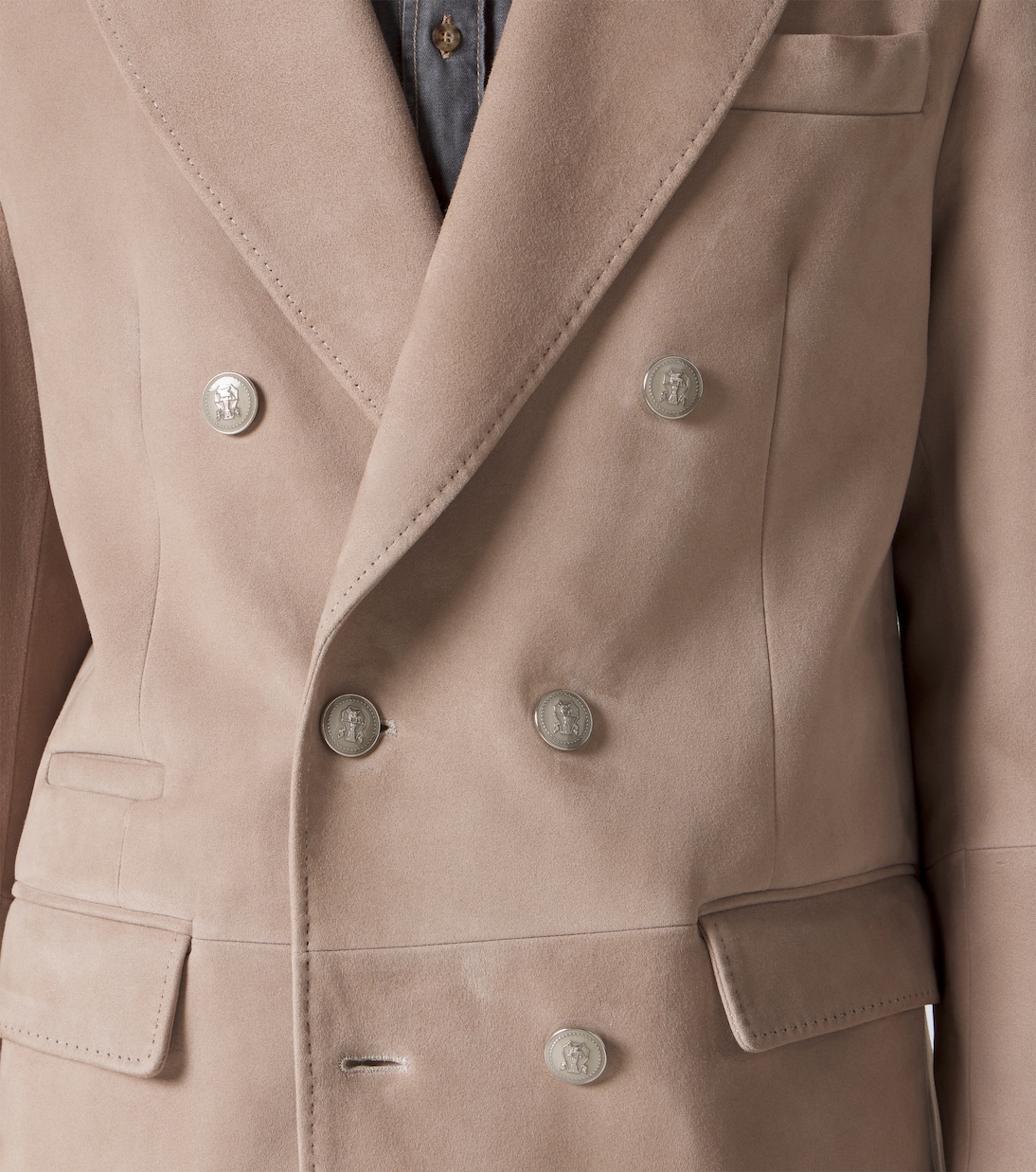 Blazer cruzado de ante | Brunello Cucinelli