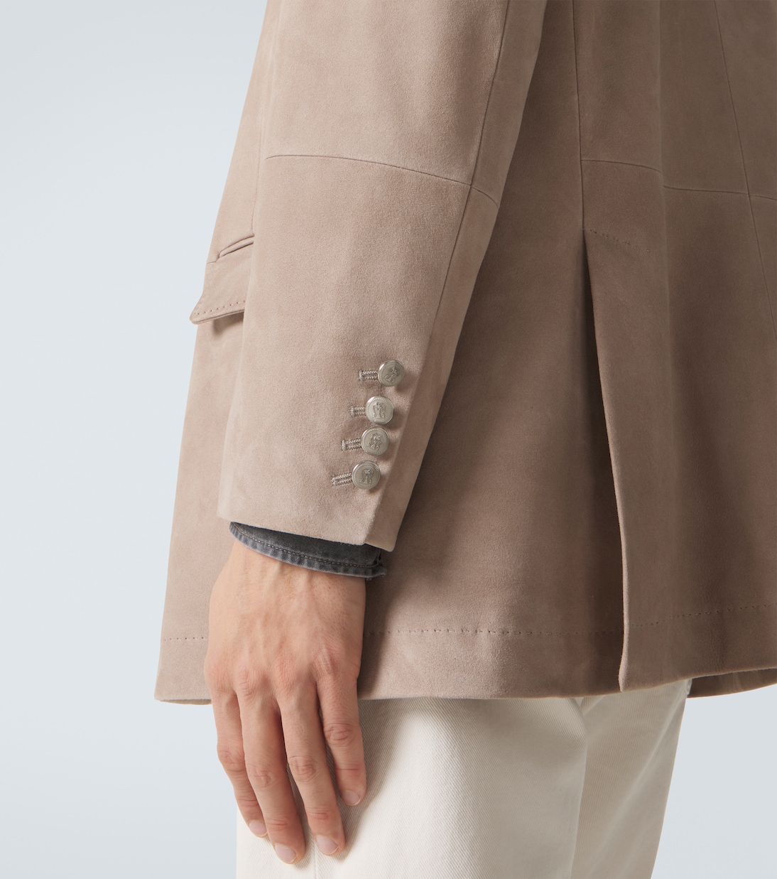 Blazer cruzado de ante | Brunello Cucinelli