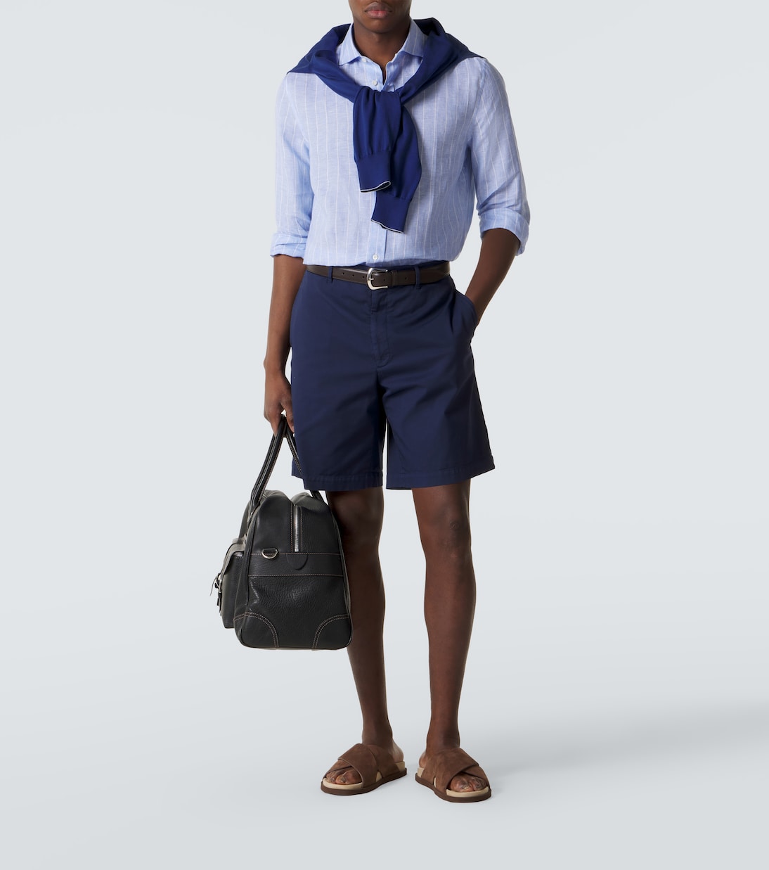 Chemise rayée en lin | Brunello Cucinelli