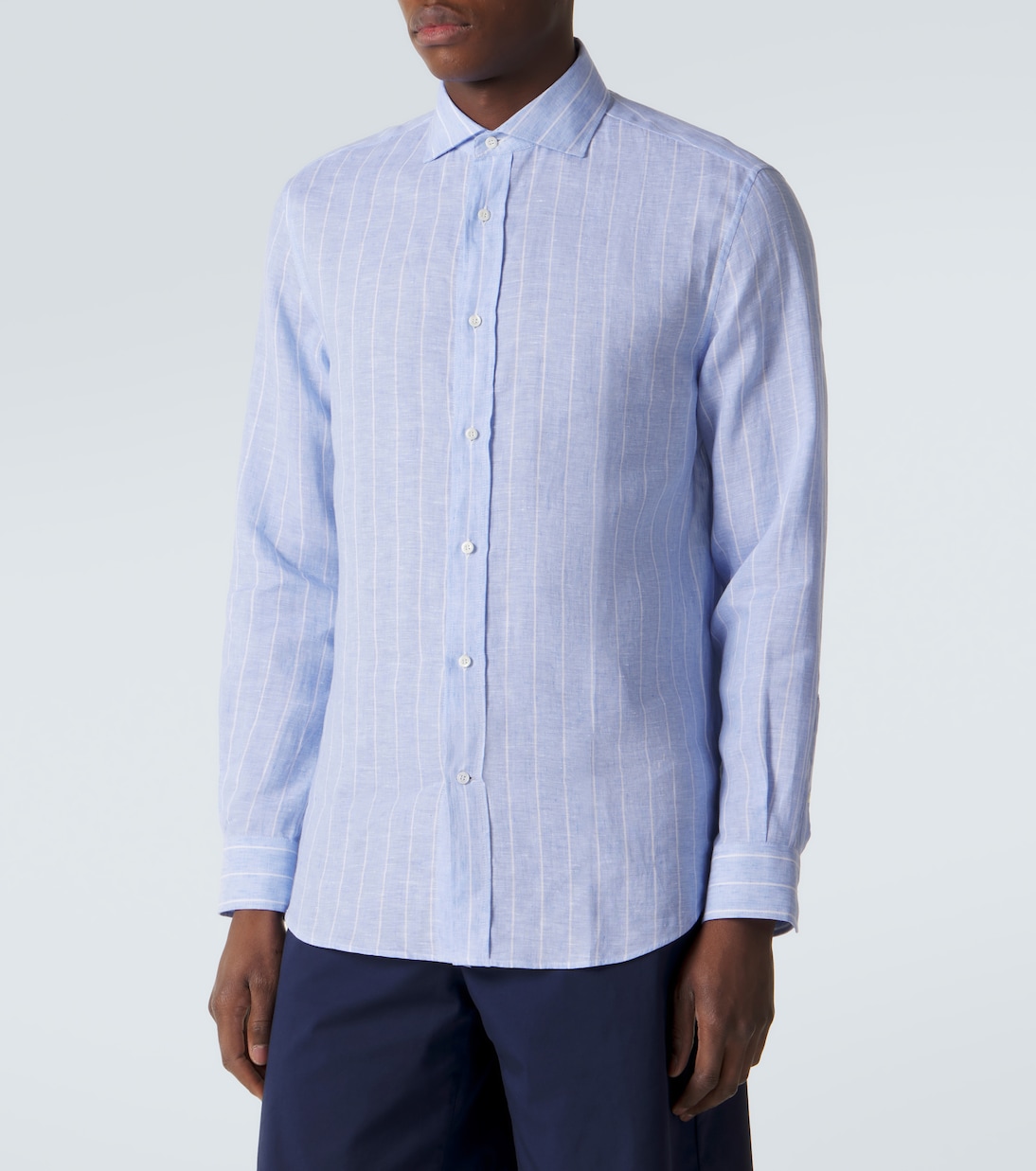 Chemise rayée en lin | Brunello Cucinelli